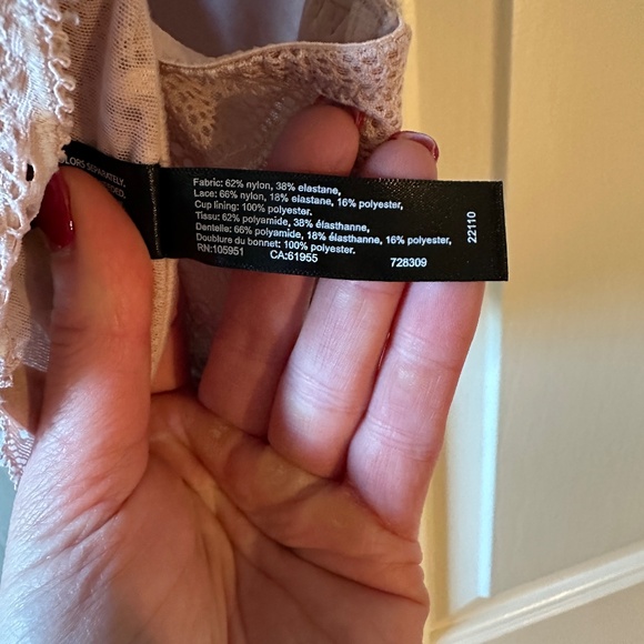 NWOT Natori Lush Front Close Bra - Rose / White - Picture 6 of 7